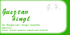 gusztav hingl business card